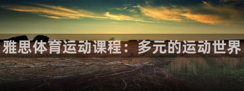 杏耀3官网登录：雅思体育运动课程：多元的运动世界