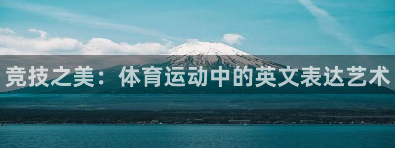 杏耀平台总代理：竞技之美：体育运动中的英文表达艺术