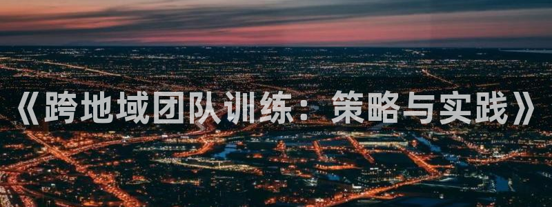 杏耀注册登录代理：《跨地域团队训练：策略与实践》
