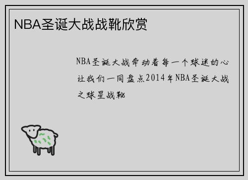 NBA圣诞大战战靴欣赏