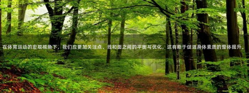 杏耀kgame：在体育运动的宏观视角下，我们应更加关注点、线和面之间的平衡与优化，这有助于促进身体素质的整体提升。