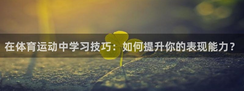 杏耀体育平台登录入口：在体育运动中学习技巧：如何提升你的表现能力？
